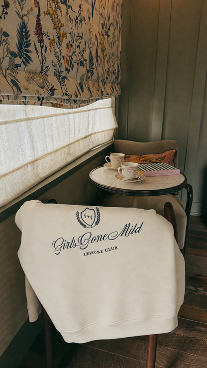 Girls Gone Mild™ embroidered shrunken crewneck