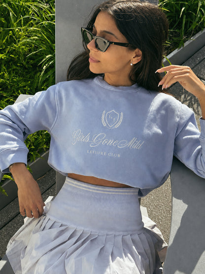 Girls Gone Mild™ embroidered shrunken crewneck