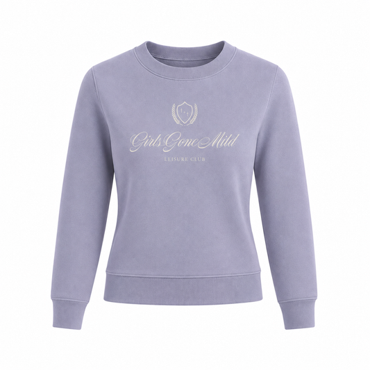 Girls Gone Mild™ embroidered shrunken crewneck